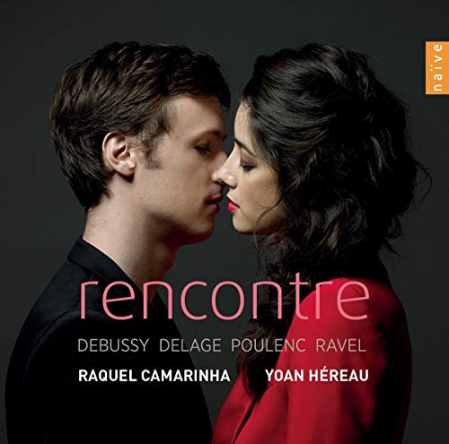 CD cover: couple facing each other, text “rencontre”, and composers’ names.