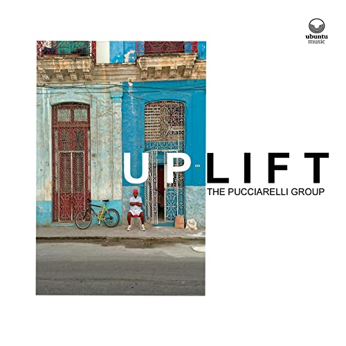 CD cover for "Uplift" by Giuseppe Pucciarelli, featuring a street scene.