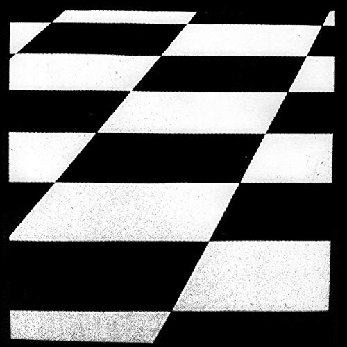 Black and white checkered pattern creating an optical illusion.