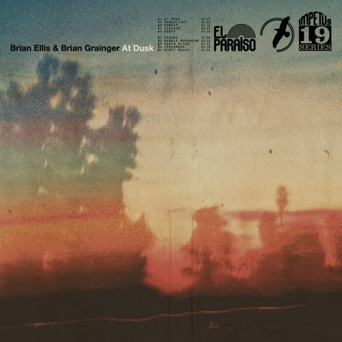 CD cover for "At Dusk" by Brian Ellis & Brian Grainger, with a sunset scene.