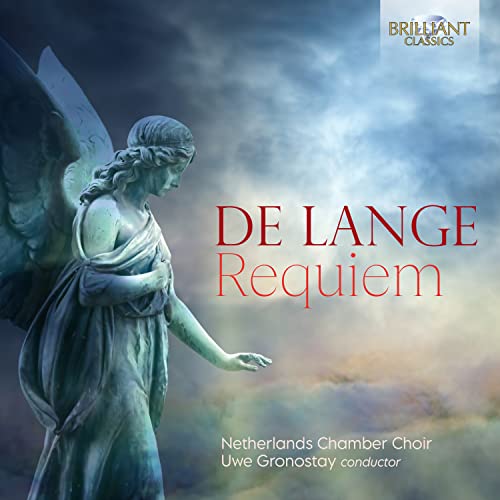 CD cover featuring a statue of an angel and text “De Lange Requiem.”