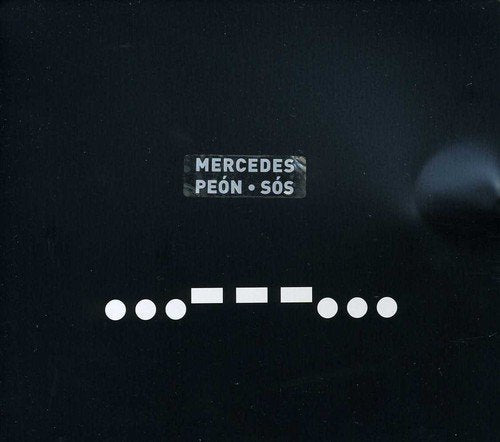 Black CD case with white text “Mercedes Peón • sós” and dot pattern.