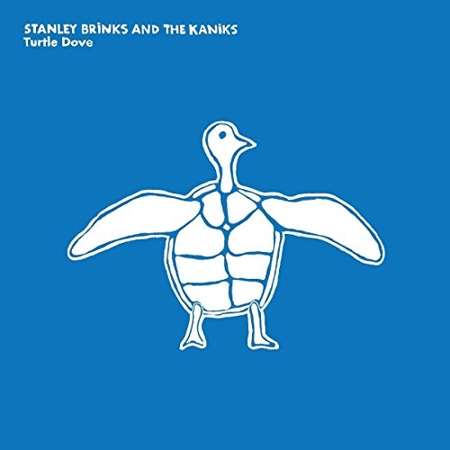 Blue album cover with a white line drawing of a turtle-dove hybrid.