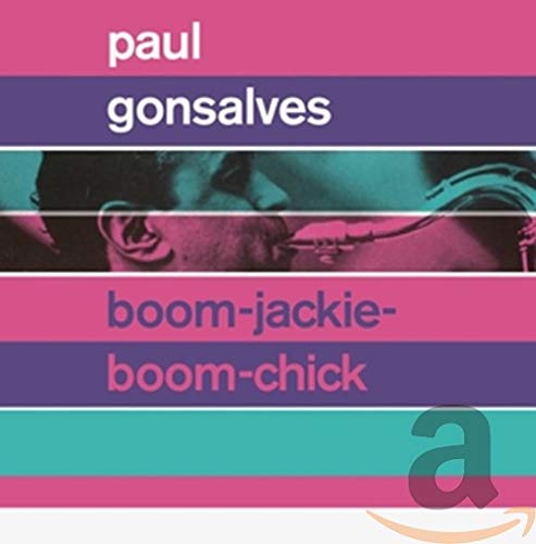 "CD cover with a man playing saxophone, colorful horizontal stripes, and artist's name."