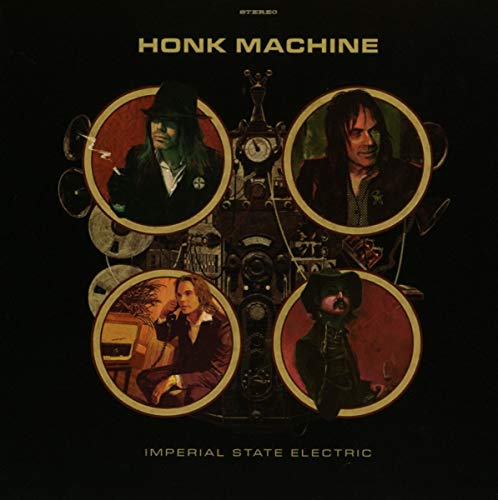 CD cover for Imperial State Electric’s “Honk Machine” featuring band portraits.