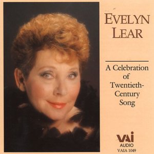 CD cover with a portrait of Evelyn Lear on a black background.