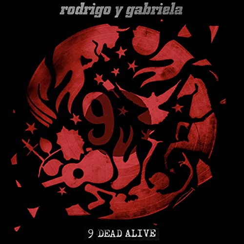 9 Dead Alive" CD cover: red abstract shapes and a large number nine.