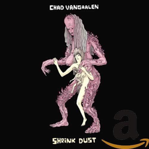 CD cover for Chad Vangaalen’s “Shrink Dust” featuring pink, surreal figures.