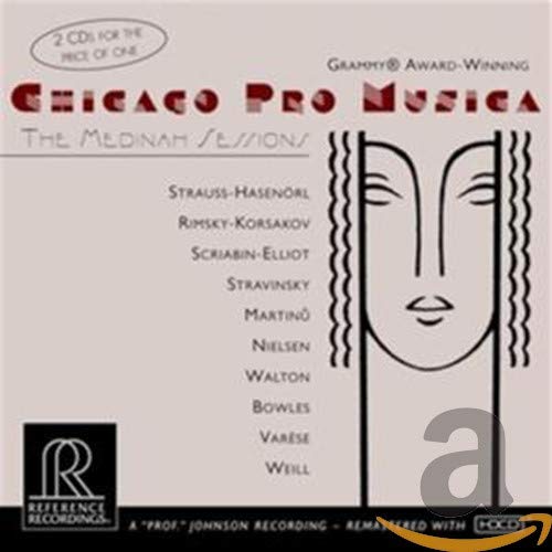 CD cover for “Chicago Pro Musica: The Medinah Sessions” with abstract face.