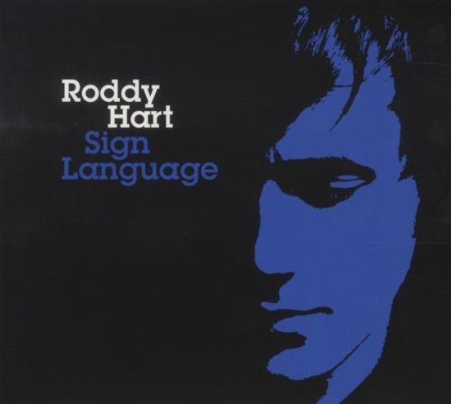 CD cover for Roddy Hart’s “Sign Language” featuring a blue portrait.