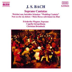 CD cover for Bach soprano cantatas featuring a Renaissance painting.