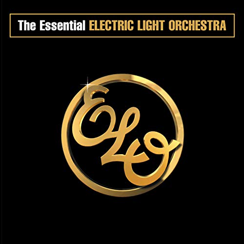 Black album cover with gold “ELO” logo in a circle.