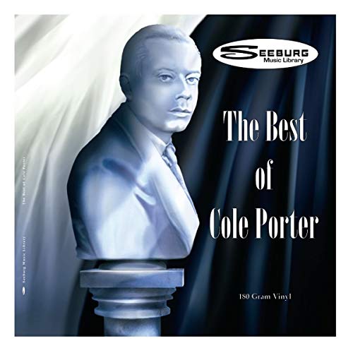 Vinyl record cover featuring a bust of composer Cole Porter in blue tones.
