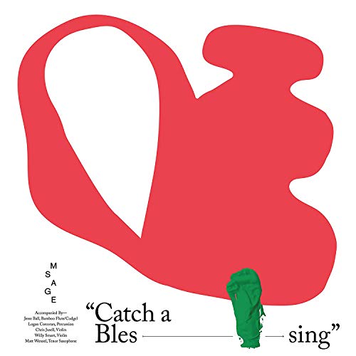 Album cover with red heart shape, green figure, and black text on white background.