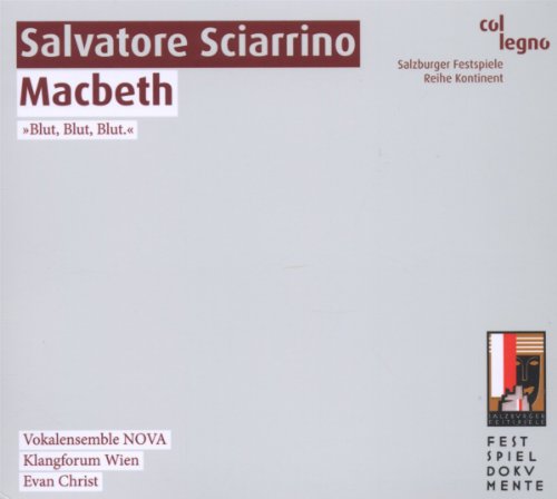 CD cover for Salvatore Sciarrino’s “Macbeth” with red and black text.