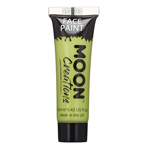 Face & Body Paint by Moon Creations - Lime Green - Water Based Face Paint Makeup for Adults, Kids - 12ml