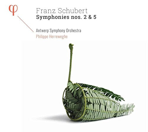 CD case with a cover featuring text, displaying "Phillipe Herreweghe / Antwerp - Schubert" symphonies.