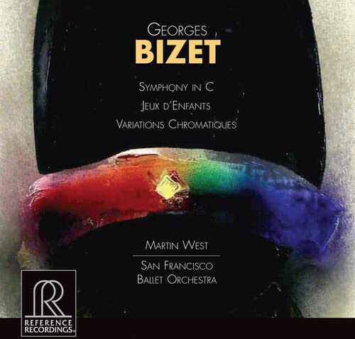 CD cover for Bizet’s Symphony in C, with colorful abstract imagery.