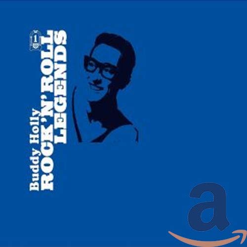 CD cover featuring Buddy Holly in silhouette with white text on blue.