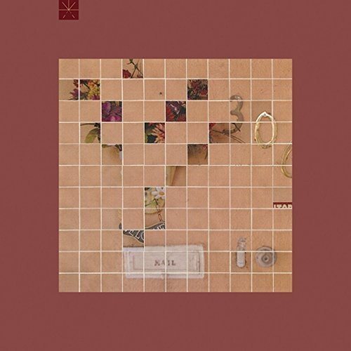 The image is a CD cover with a grid pattern and various images. alt text: CD cover with grid pattern, assorted images on beige background, maroon border.