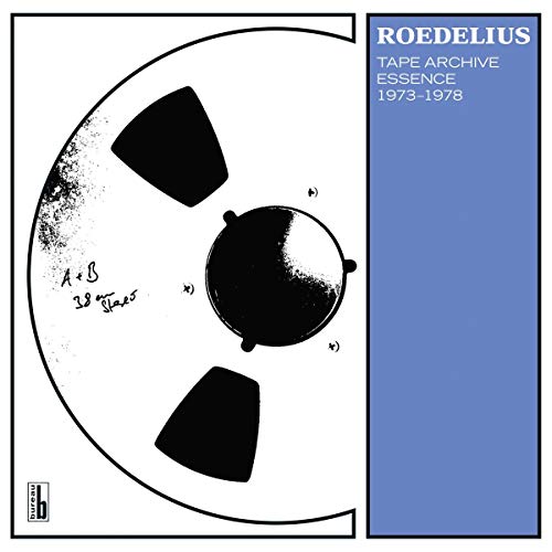 CD cover for Roedelius’s “Tape Archive Essence 1973-1978” featuring a reel-to-reel tape.