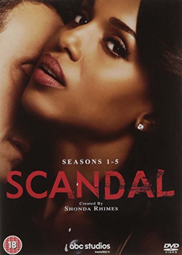 "DVD cover for 'Scandal' showing a man and woman in an intimate pose."