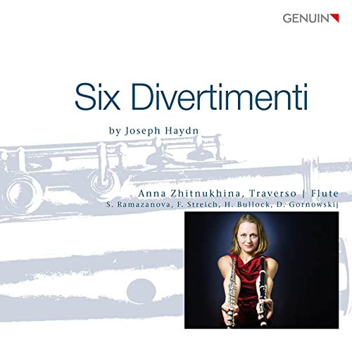 CD cover featuring a flutist, Anna Zhitnukhina, and abstract musical imagery.