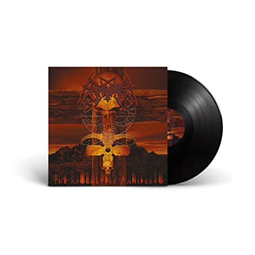 Vinyl record with cover art depicting a dark, ornate, and symbolic design.