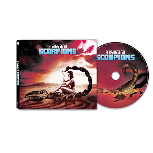 CD case and disc for "A Tribute To Scorpions" with scorpion imagery.