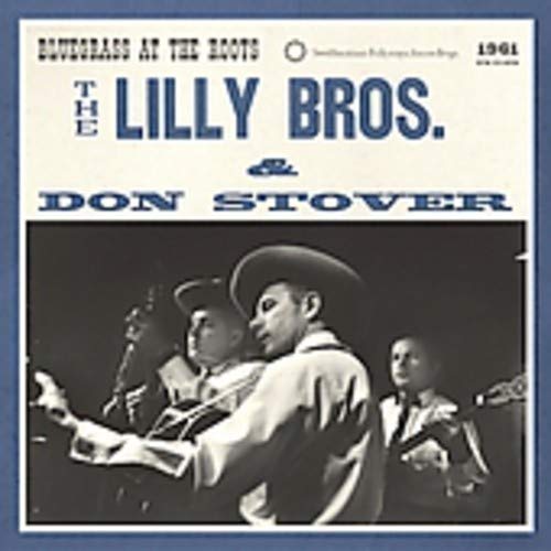 Album cover with three men playing instruments, titled "Bluegrass at the Roots".