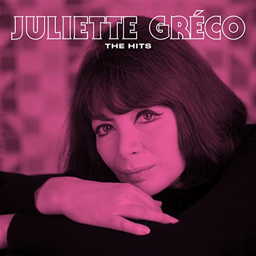 Portrait of Juliette Gréco on a pink-tinted background with album title text.