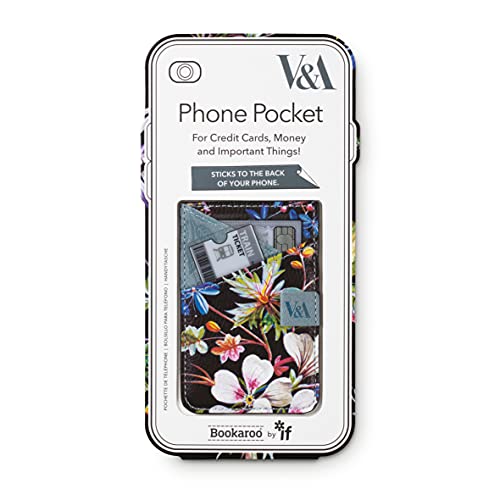 IF V & A Bookaroo Phone Pocket Kilburn Black Floral,One Size