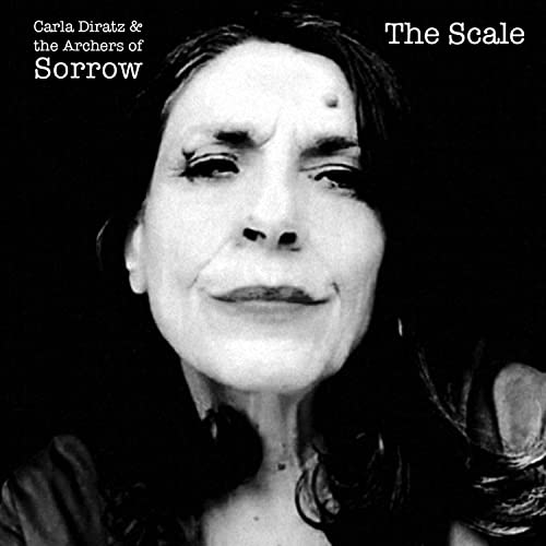 Black and white portrait of a woman, album cover for "The Scale".