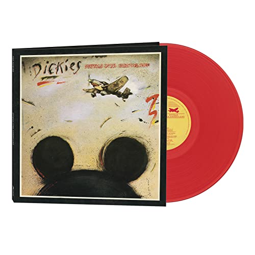 The Dickies Stukas Over Disneyland album cover with a red vinyl record.