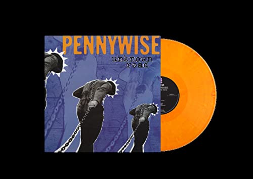 Pennywise “Unknown Road” vinyl record with orange disc and album art.