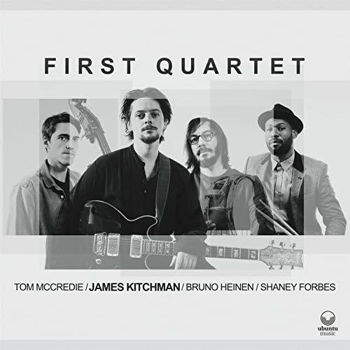 CD cover featuring a black and white photo of a musical quartet.