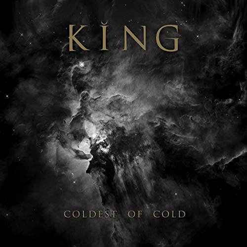 Album cover for "King - Coldest Of Cold" with a cosmic, dark nebula image.
