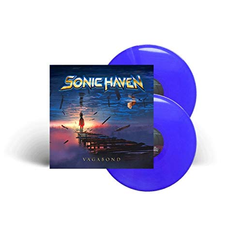 Sonic Haven “Vagabond” 2LP blue vinyl record with cover art featuring a pier.
