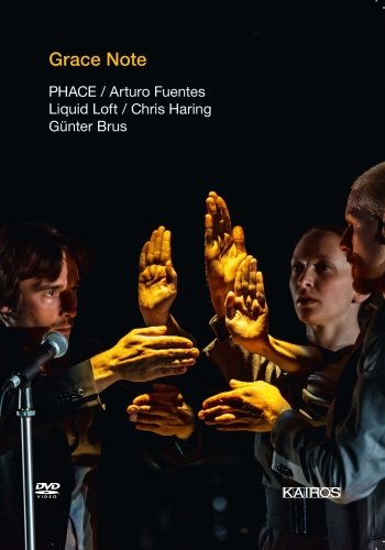 "Image of a DVD cover featuring four men with raised hands against a black background."