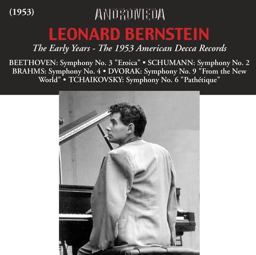 CD cover featuring Leonard Bernstein at a piano, with tracklist details.