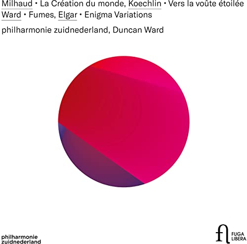 CD cover with a large, gradient red circle and white text.