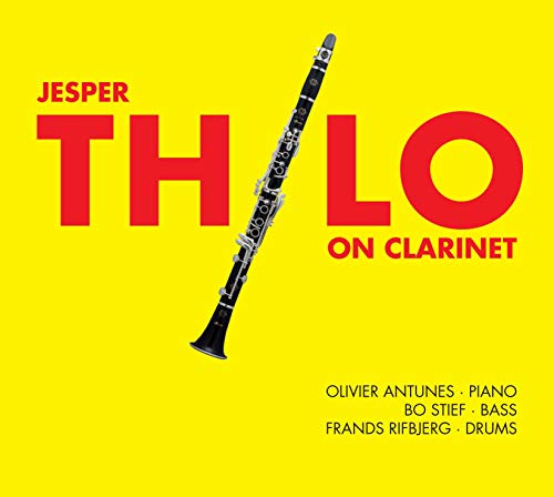 Yellow album cover featuring a clarinet and red text: "Jesper Thilo - On Clarinet".