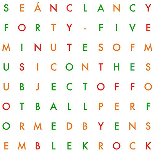 CD cover with red text arranged in a grid, reading "Ensemble Krock" and "Football.