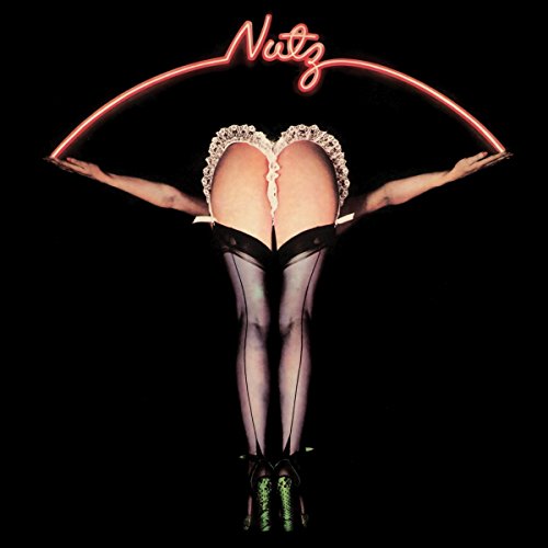 Album cover for "Nutz" featuring a person in stockings and heels.