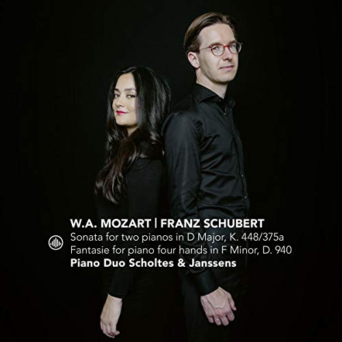 CD cover featuring a man and woman, with composers’ names and titles.