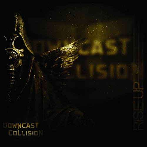 Dark album cover featuring a masked figure with a single golden wing.