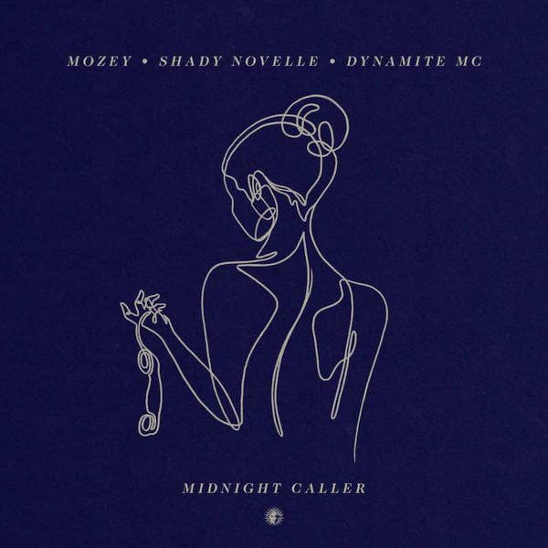 Dark blue album cover with a white line drawing of a woman’s profile.