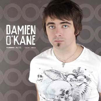CD cover featuring Damien O'Kane, a man with short brown hair and a white t-shirt.