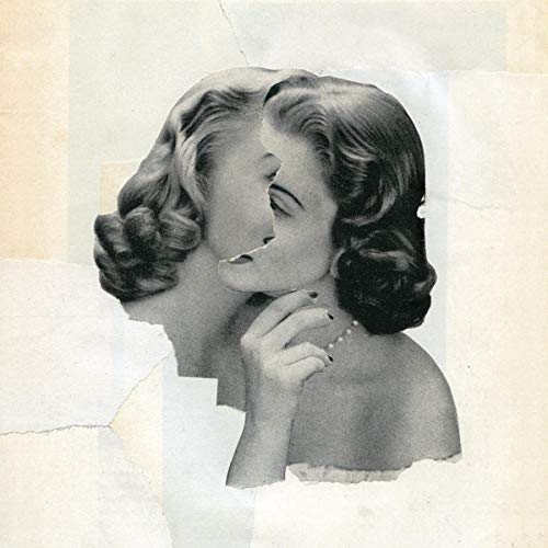Black and white album cover featuring two women in a close embrace.