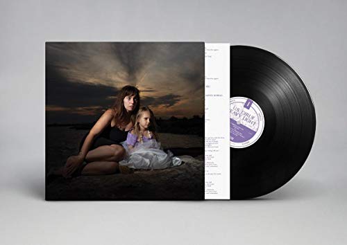 Vinyl record with cover art featuring a woman and child on a beach.